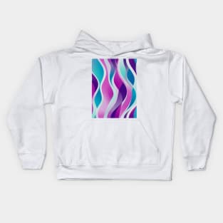 Elegant Sharp and Wavy Structure - Abstract Geometric Pattern Kids Hoodie